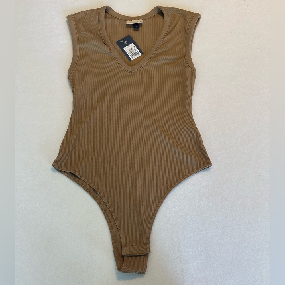 Universal Thread Tan Bodysuit with v-neck